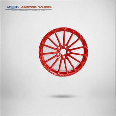 Custom Red Monoblock Wheels