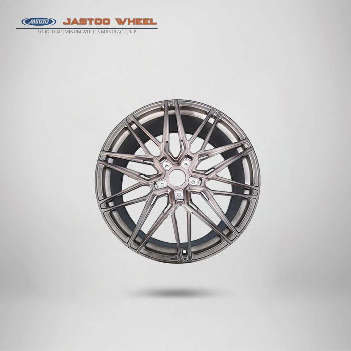 22×10.5 Inch Brushed Transparent Black Forged Alloy Wheels